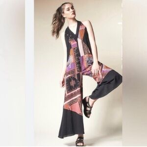 Free People Boho All Patched Up Jumpsuit